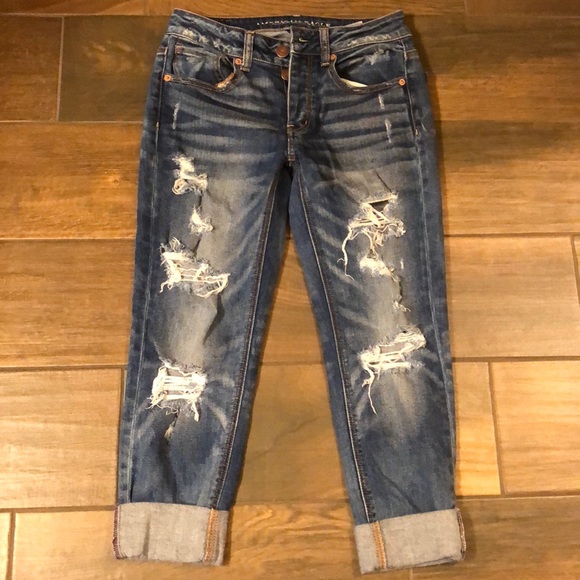 American Eagle Outfitters Pants - American Eagle• Tomboy Capris Distressed